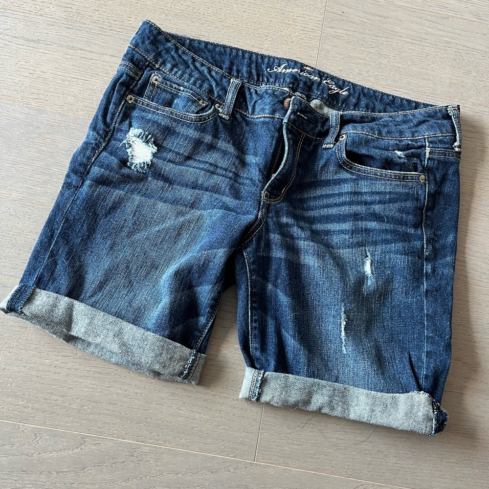 American Eagle Distressed Denim Shorts Size 12